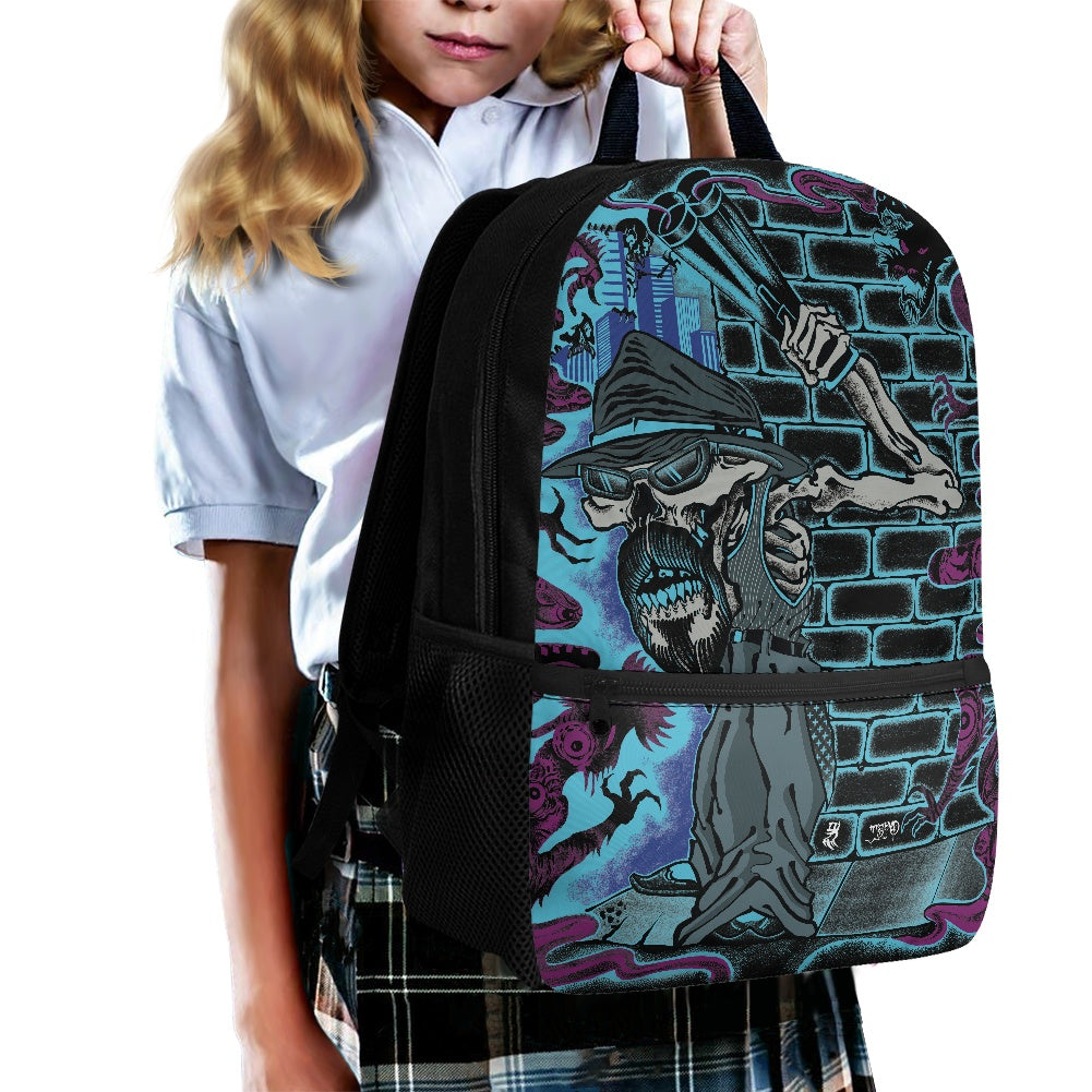 The Last Cholo Polyester School Backpack(Zip version)