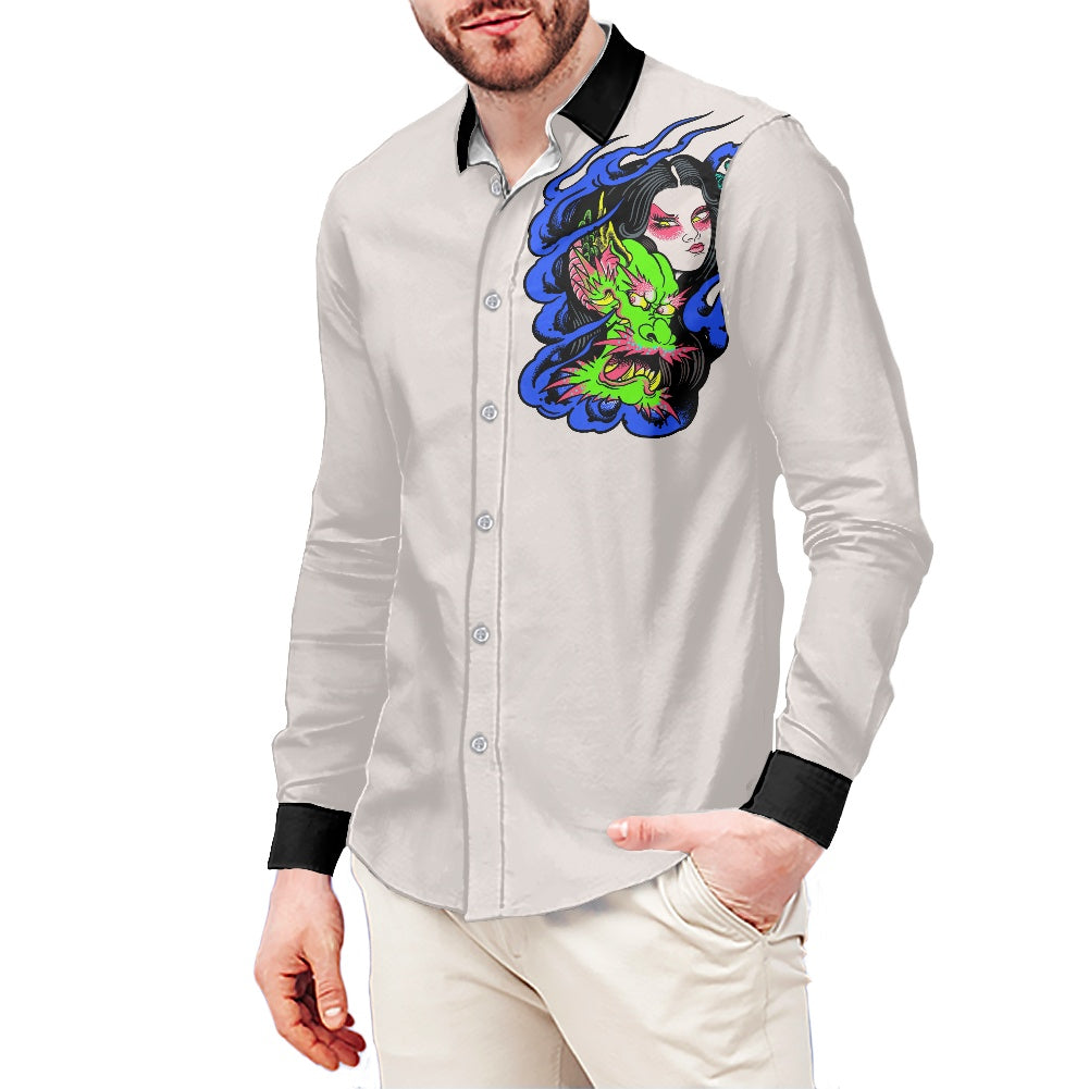Dragon Lady Men's long-sleeved shirts