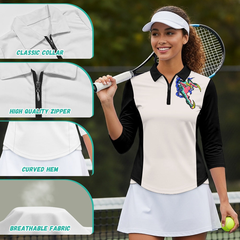 Dragon Lady Women's 3/4 Sleeve Golf Top