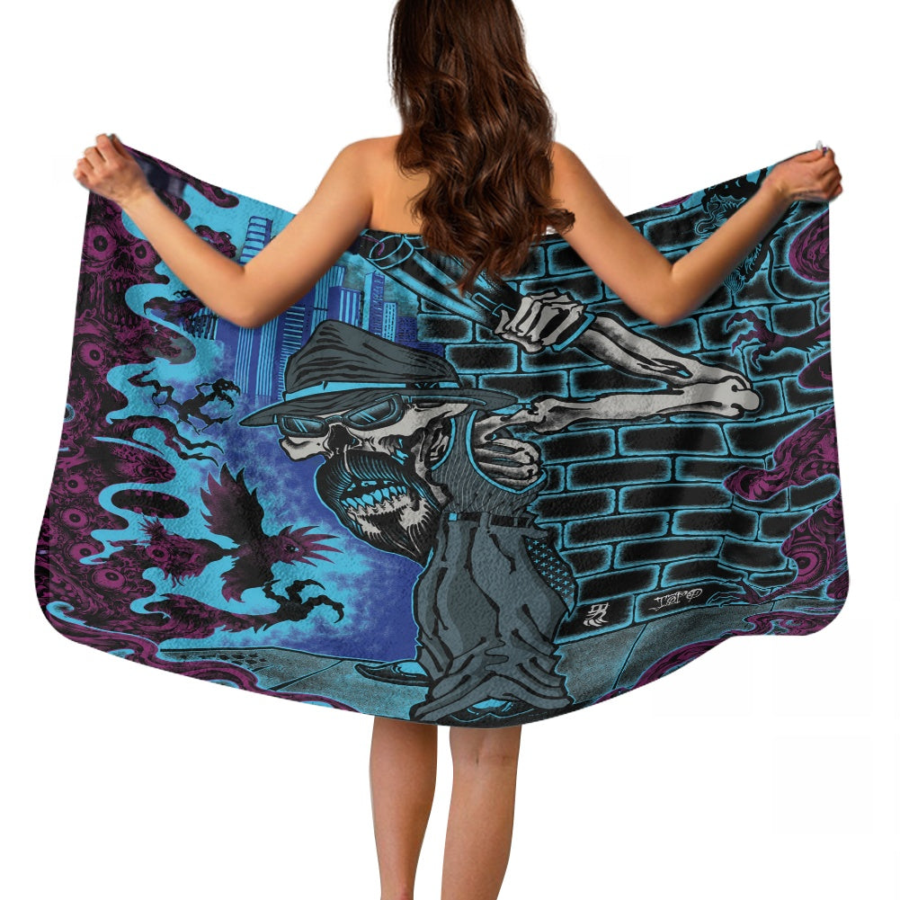 The Last Cholo Women's Velcro Bath Towel with Pocket