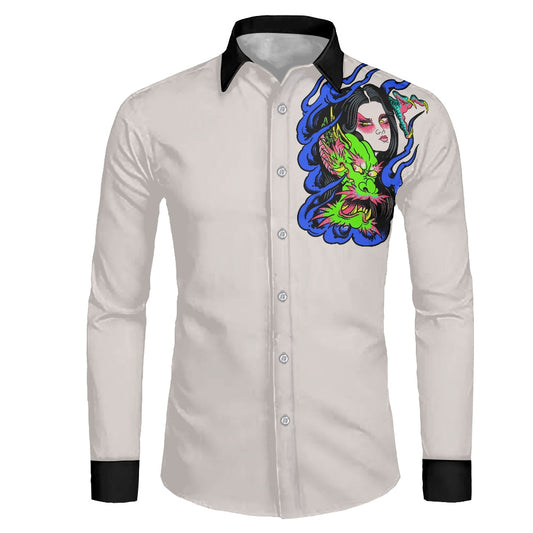 Dragon Lady Men's long-sleeved shirts