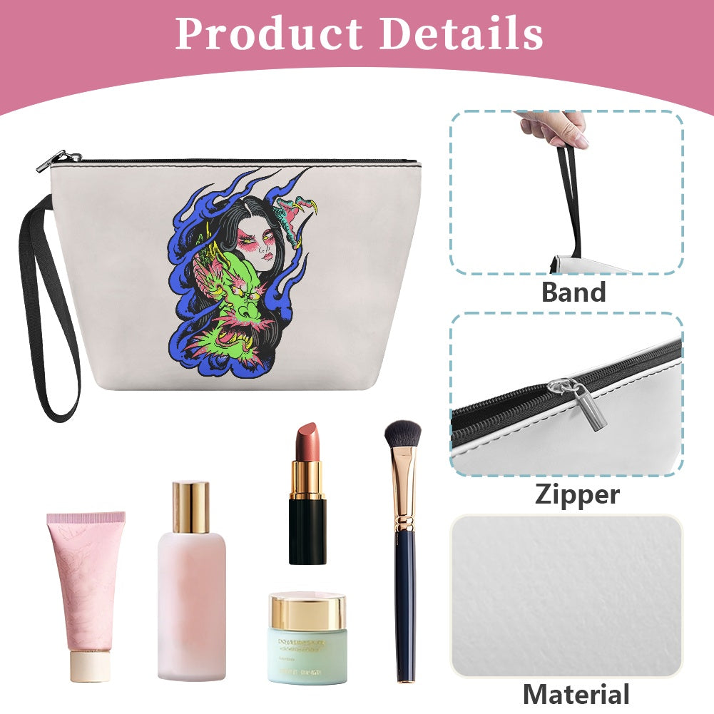 Dragon Lady Women's simple flat cosmetic bag