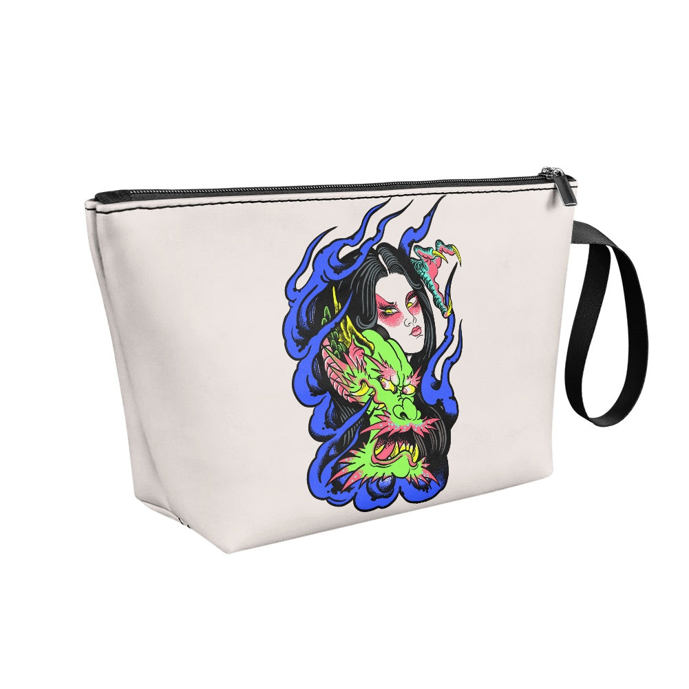 Dragon Lady Women's simple flat cosmetic bag