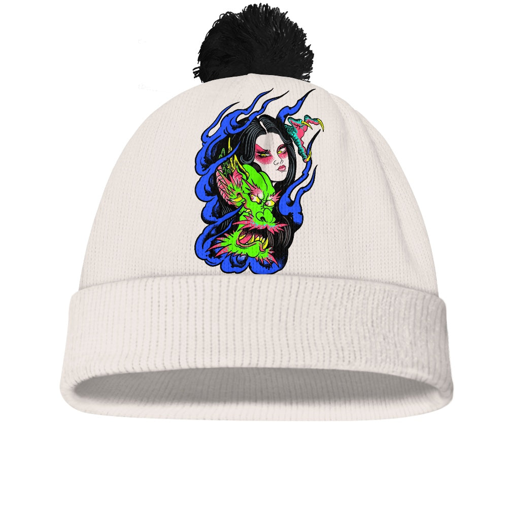 Dragon Lady Adult woolen hat with ball