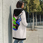 Dragon Lady Women's mid-length hooded sweatshirt cardigan