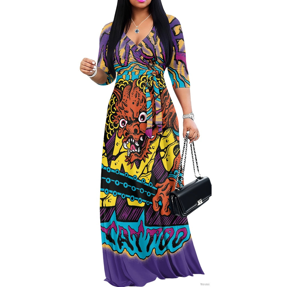 ONI V-neck Maxi Dress