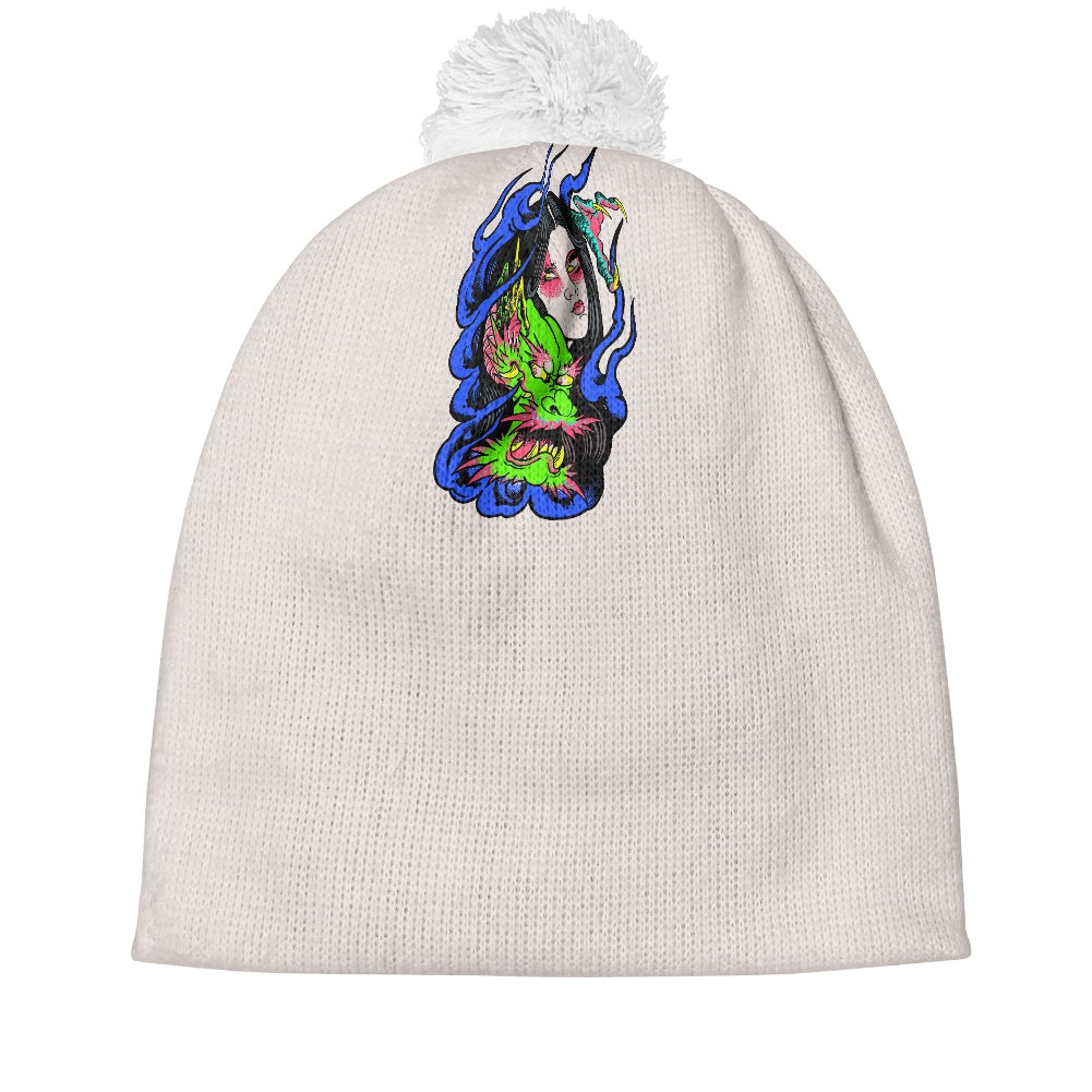 Dragon Lady Adult woolen hat with ball