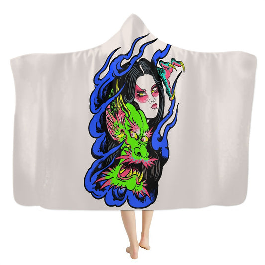 Dragon Lady Thick Hooded Blanket for Adults